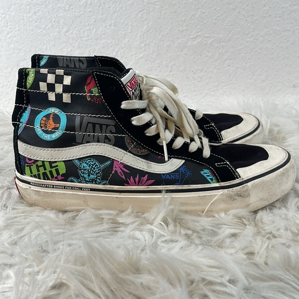 VANS SK8-HI All Over Print Skate Shoe Sneaker Size 9 Pirates & Palms Unisex